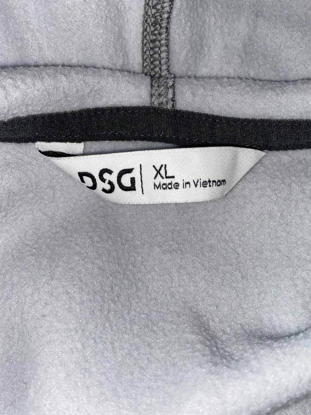 DSG Color Block Quarter Front Zip Hoodie in Heather Gray and Black Size XL